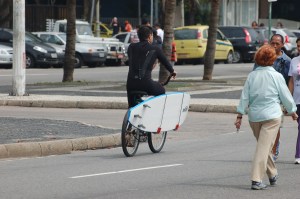 surfboard with bike holster