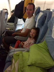 Well, it looks like one of us will get to stretch out and rest during the flight.